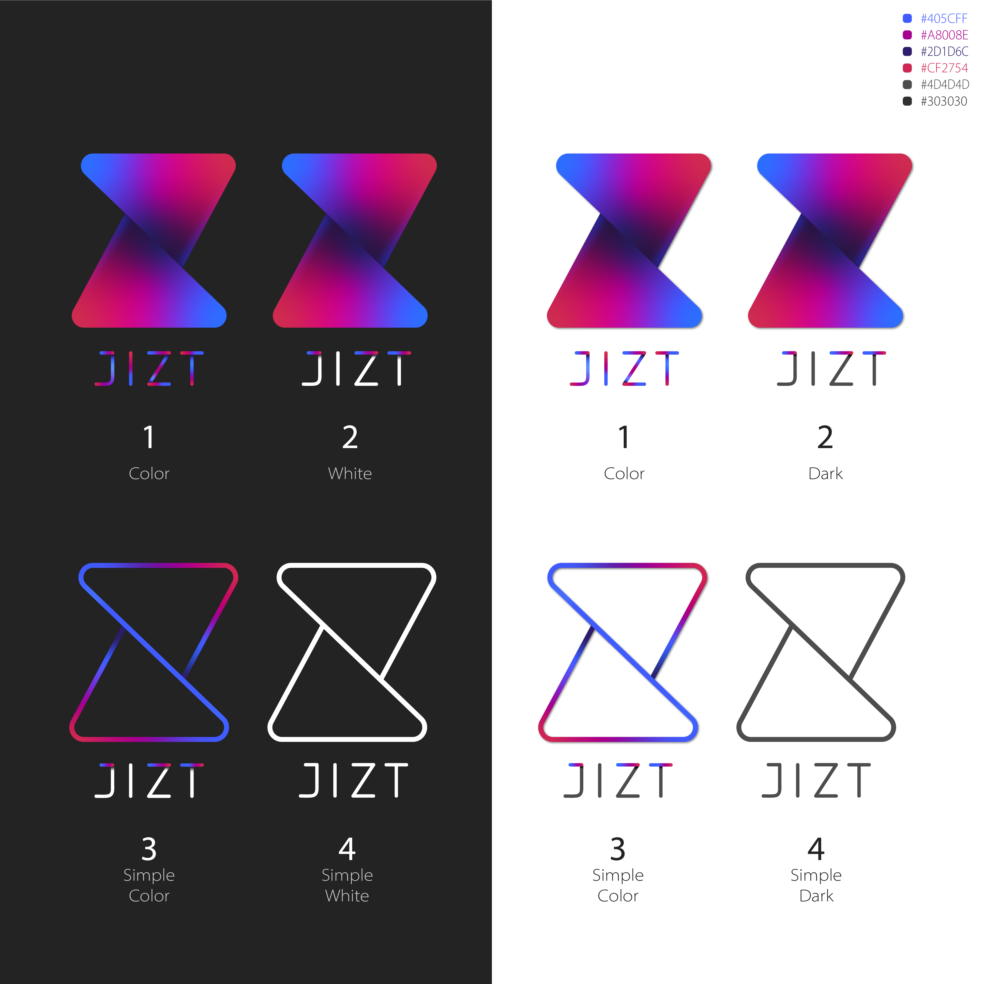 Variaciones sobre el logo de JIZT.